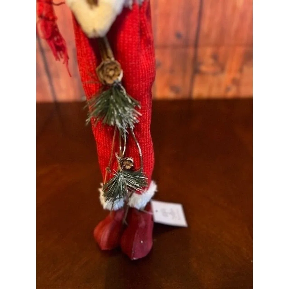 Christmas Whimsical Reindeer Set couple  Figurines  Red Scarf &‎ Pants holiday